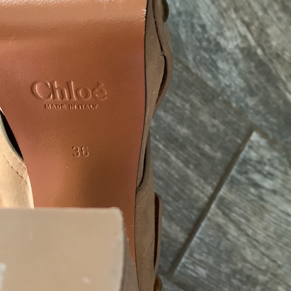 Chloe Mischa Suede Platform Sandals - Picture 9 of 9